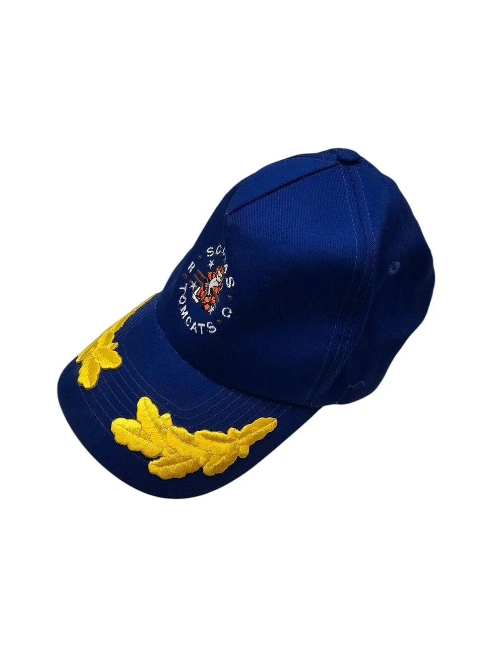 Vintage SCCMAS Tomcats Snapback Baseball Hat Cap Blue Embroidered